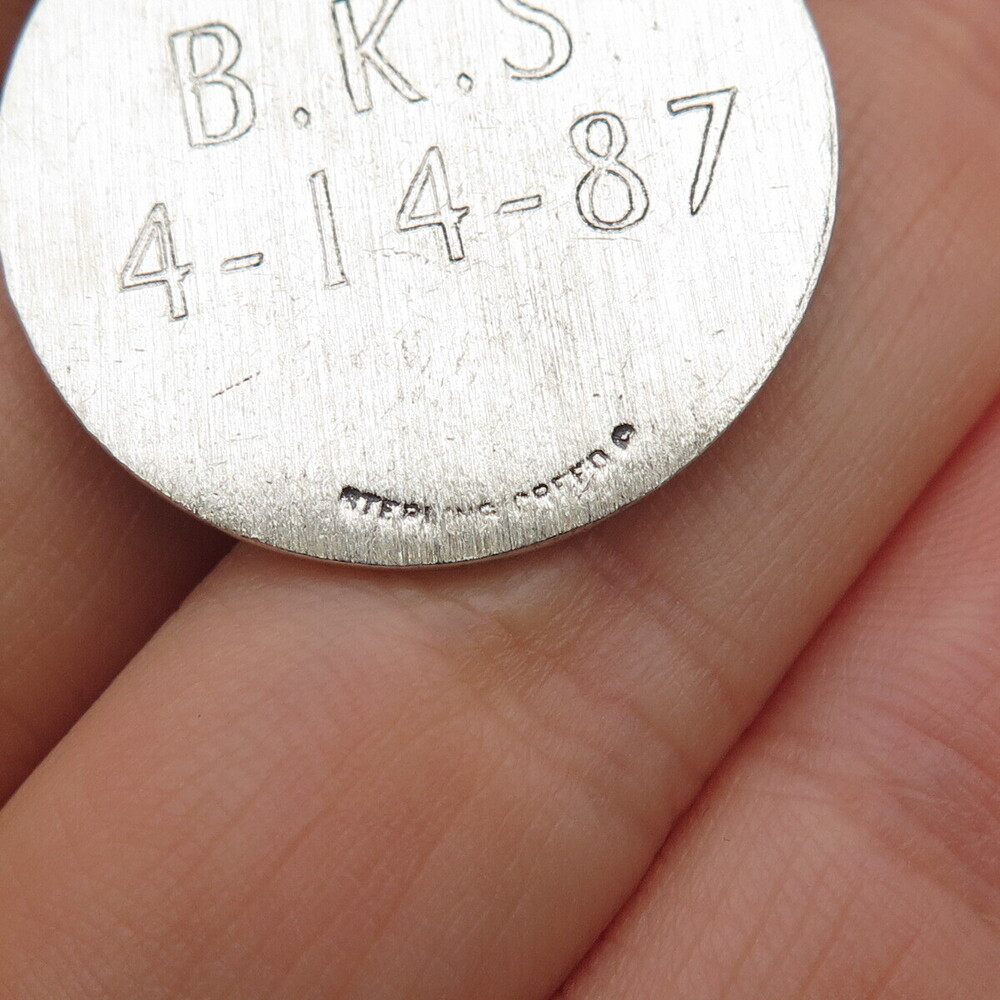 CREED 925 Sterling Silver Vintage Engraved St. Christopher Medal Charm Pendant - Picture 7 of 7